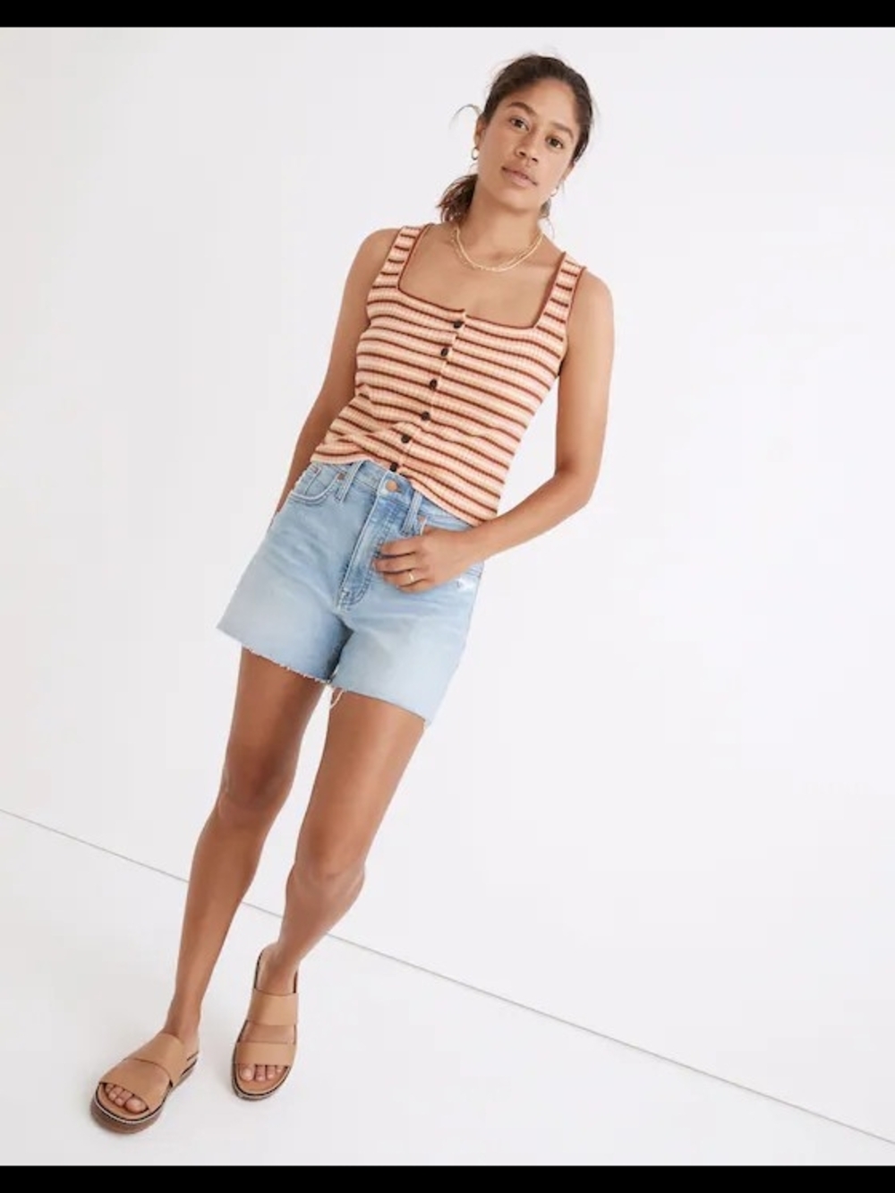 Madewell High-Rise Denim Shorts in Littleton Wash - Size 32